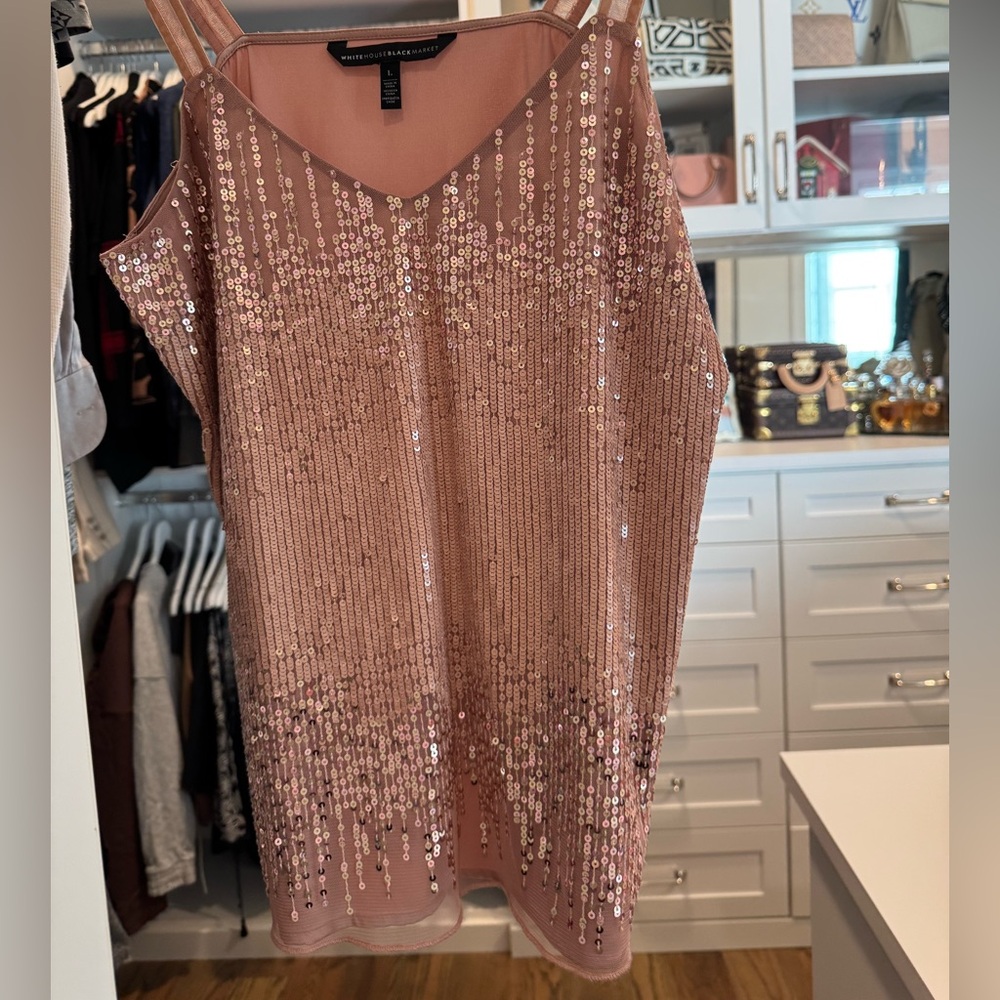 White House Black Market sequin cami top